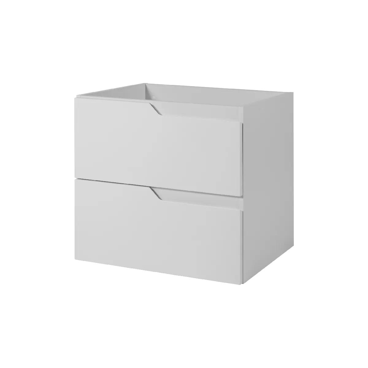 Meuble sous-vasque suspendu pour salle de bain, blanc, 60 x 57 x 46 cm, sans plateau