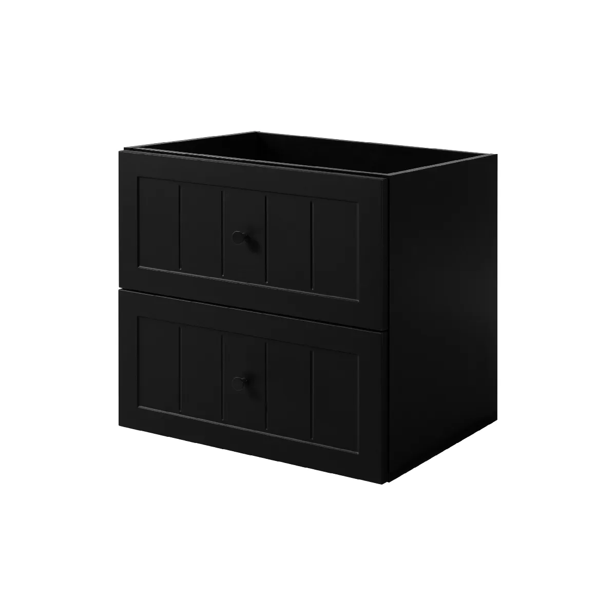 Meuble sous lavabo de style classique, noir, 60 x 57 x 46 cm