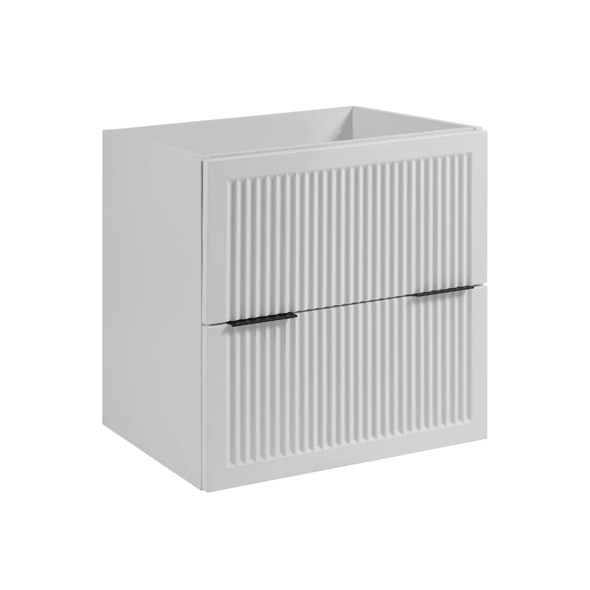 Meuble de salle de bain blanc, 60 x 44,5 x 60,7 cm, sans plateau