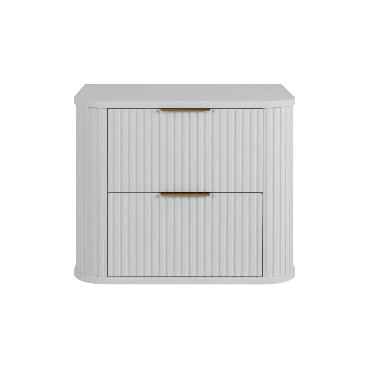 Meuble sous-vasque, Blanc Mat, poignée noire, 41,5 x 60 x 51,7 cm