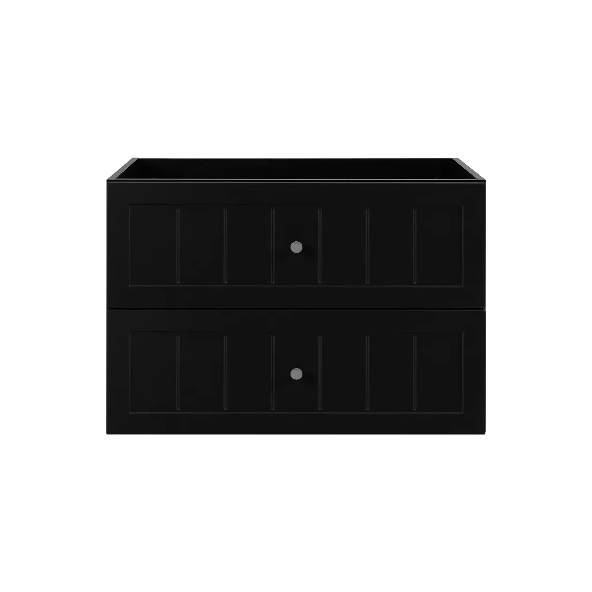 Meuble sous lavabo de style classique, noir, 80 x 57 x 46 cm
