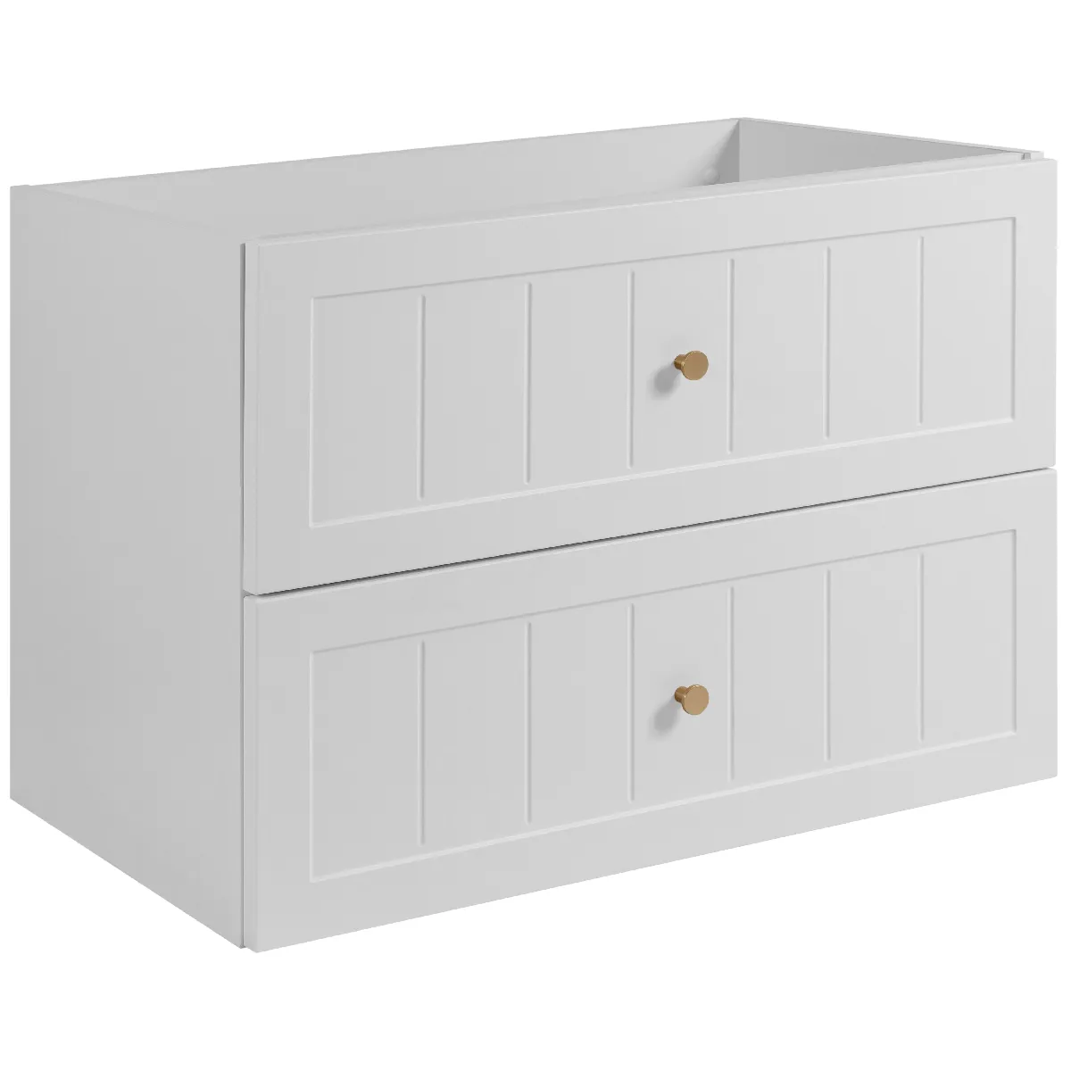 Meuble sous lavabo de style classique, blanc, 80 x 57 x 46 cm