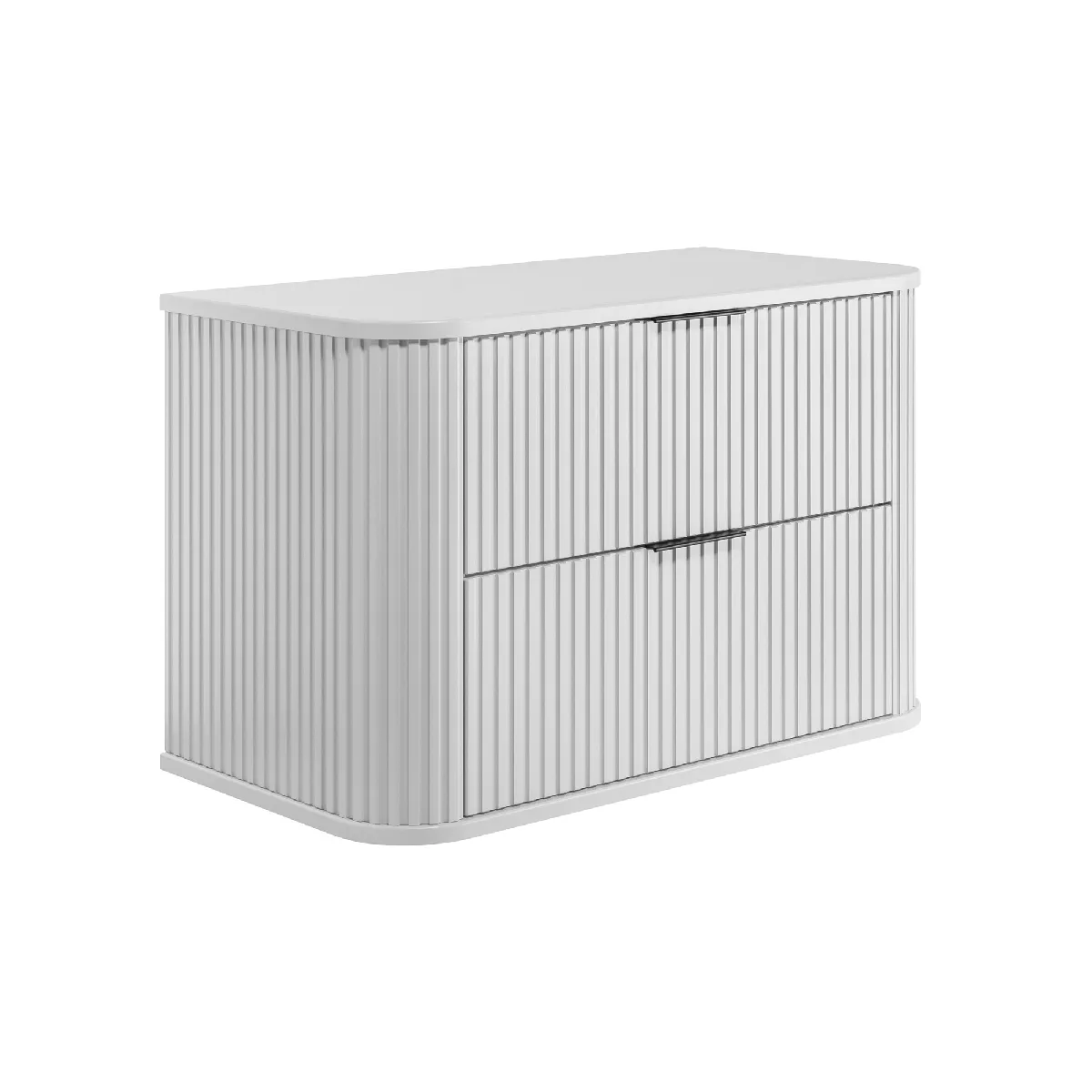 Meuble sous-vasque, Blanc, poignée noire, 80,4 x 51,7 x 41,5 cm