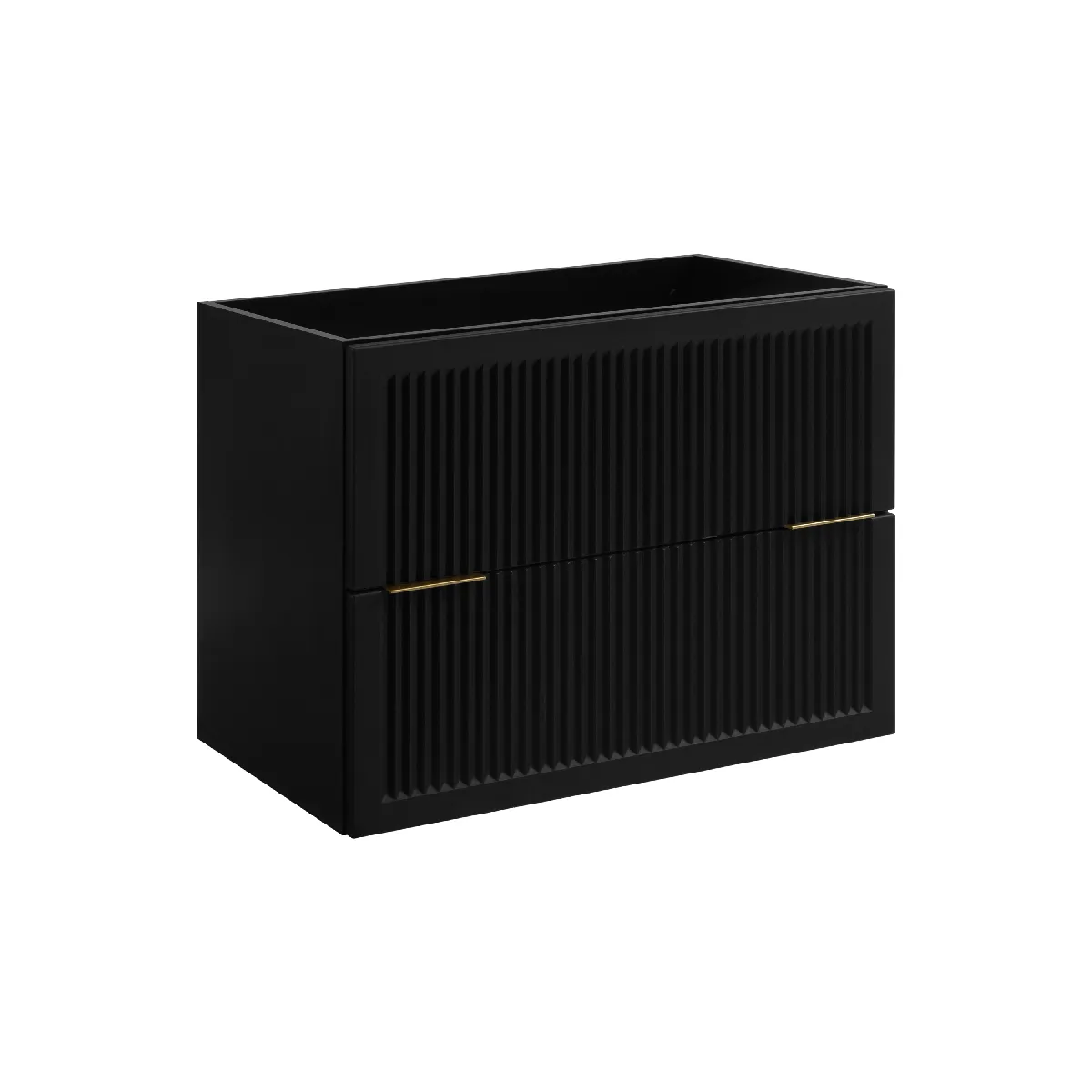 Meuble de salle de bain noir, 80 x 44,5 x 60,7 cm, sans plateau