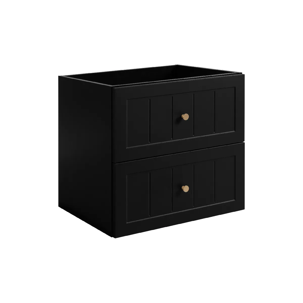 Meuble sous lavabo de style classique, noir, 60 x 57 x 46 cm