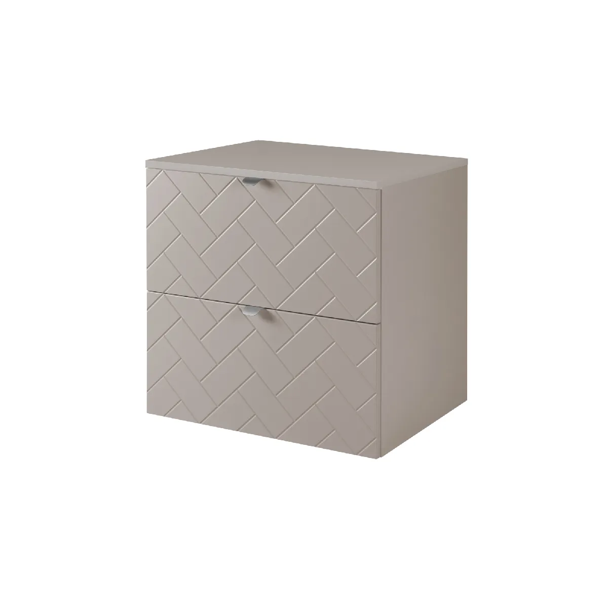 Meuble de salle de bain, Cachemire, 60 x 57 x 46 cm, poignées argentées