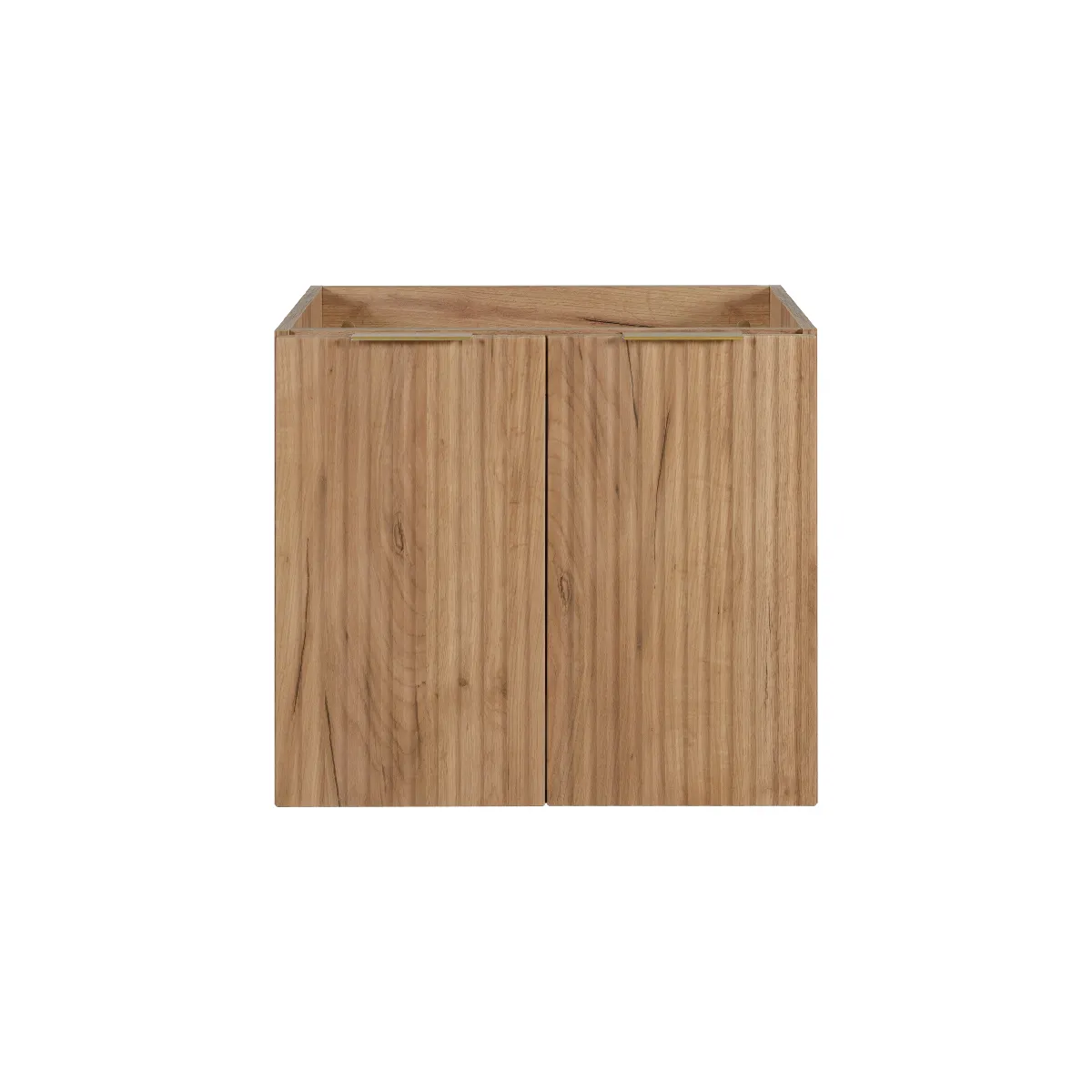 Meuble de salle de bain, Chêne Craft + poignée dorée, 60 x 57 x 46 cm