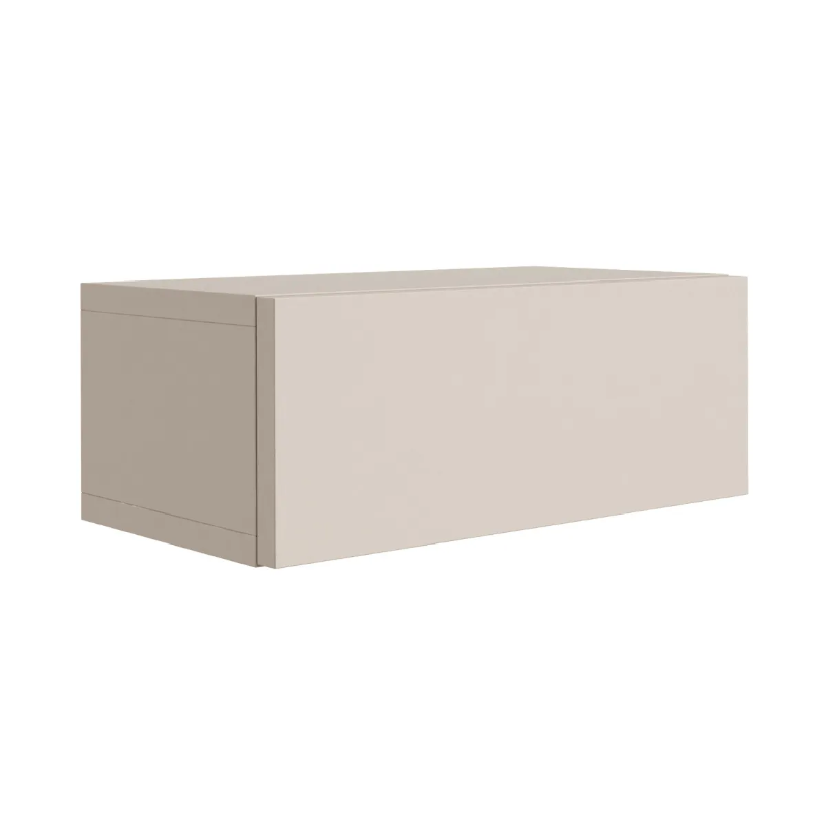 Table de chevet suspendue avec tiroir, façade lisse, cachemire, 40 x 21,6 x 16 cm