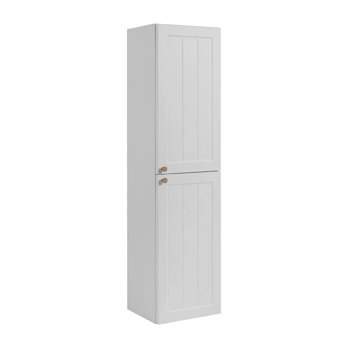 Colonne de salle de bain de style classique, blanc, 35 x 136 x 27 cm, poignée dorée