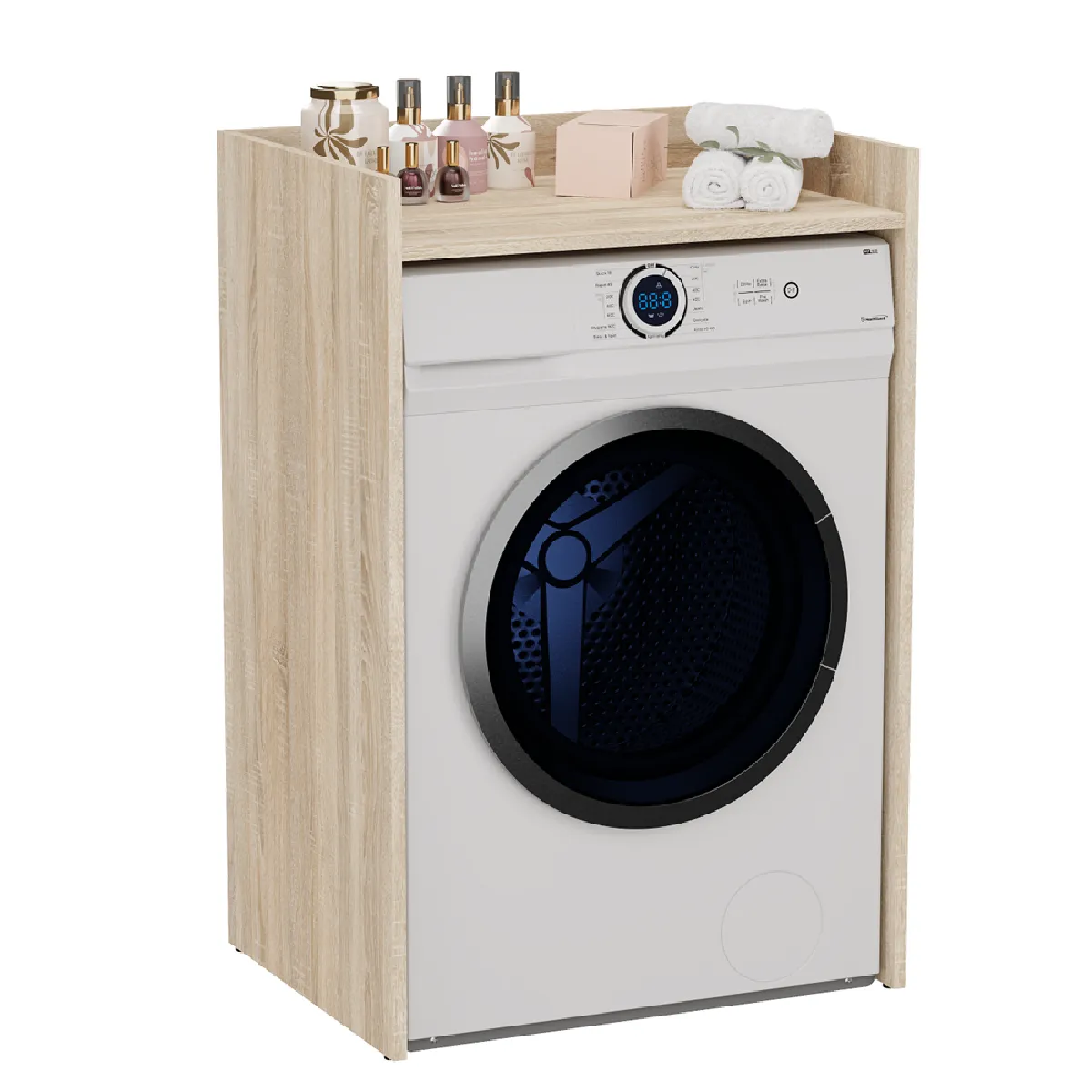 Armoire pour machine à laver, chêne sonoma, 64 x 97,5 x 50 cm