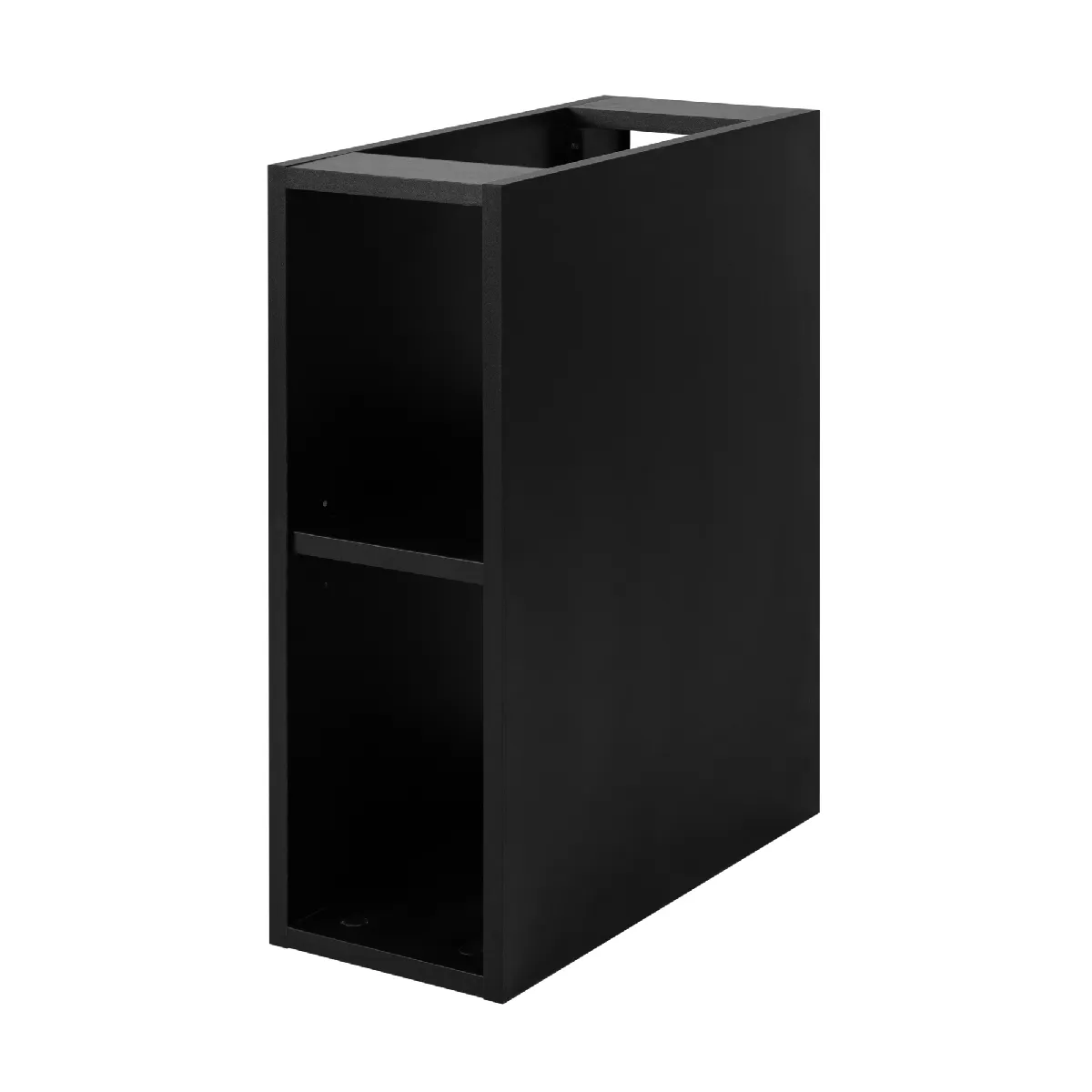 Etagère de salle de bain, Noir Mat, 20 x 60,7 x 44,4 cm,