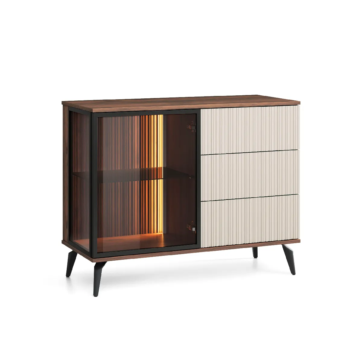 Buffet, Cachemire / Noyer Warmien, 103 x 80 x 39 cm