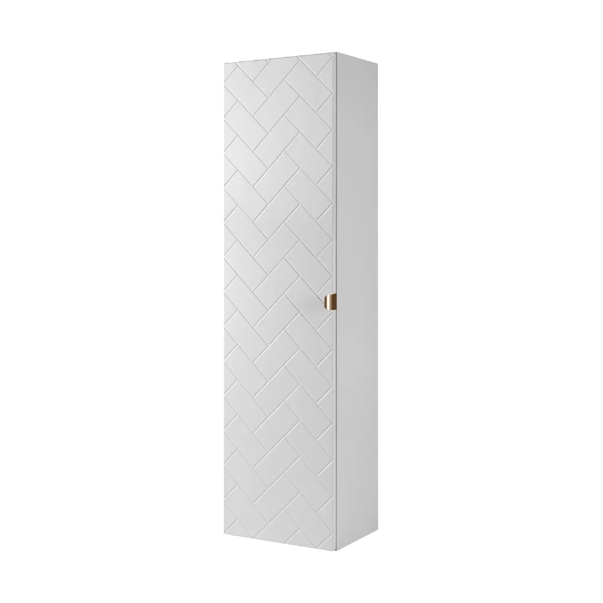 Meuble de salle de bain, Blanc Mat, 35 x 136 x 27 cm, poignées dorées