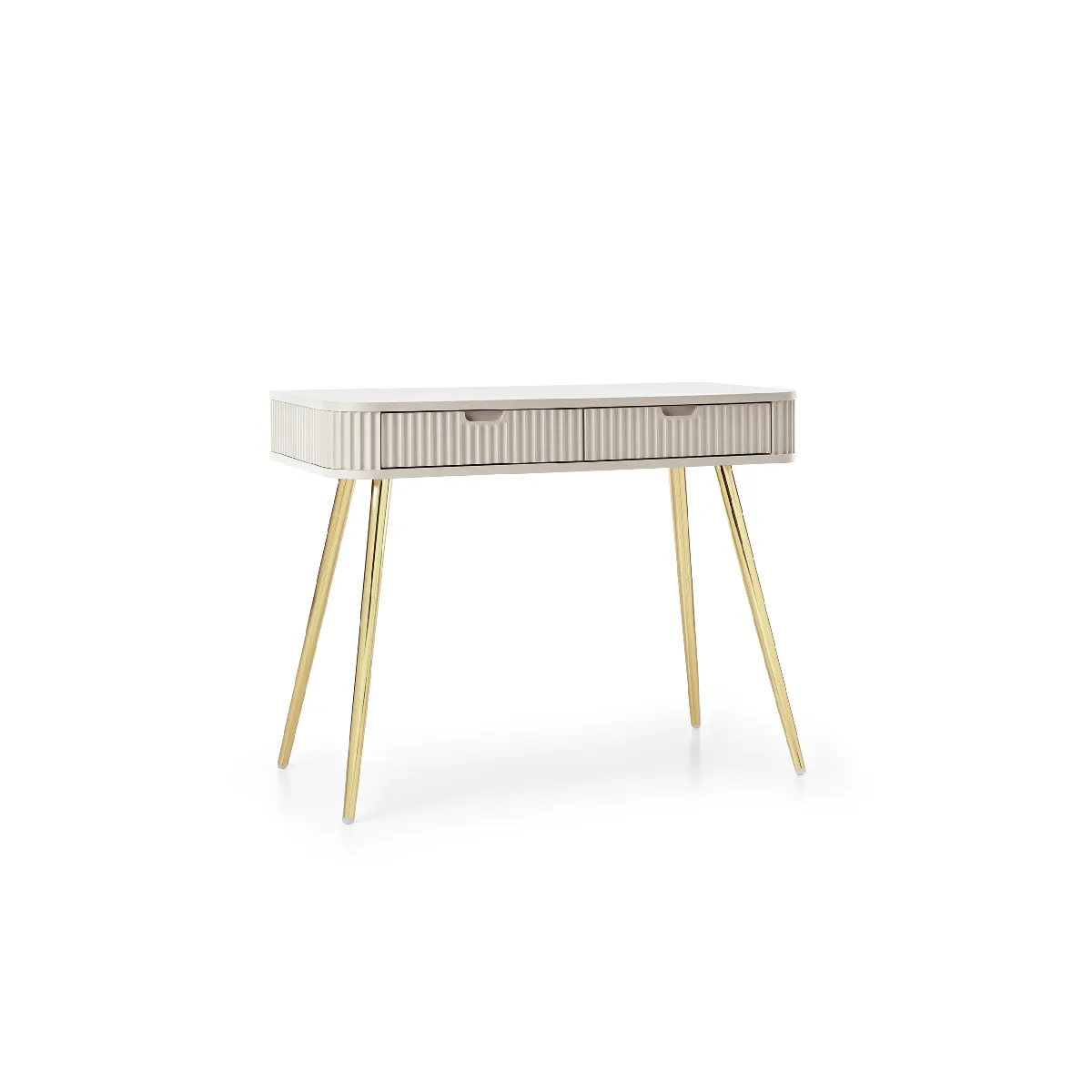 Coiffeuse: cachemire, pieds or, 103 x 80 x 49 cm