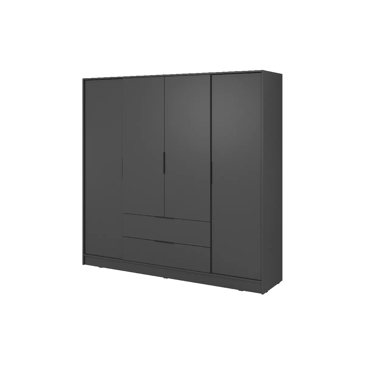 Armoire, graphite, 206 x 200 x 51 cm