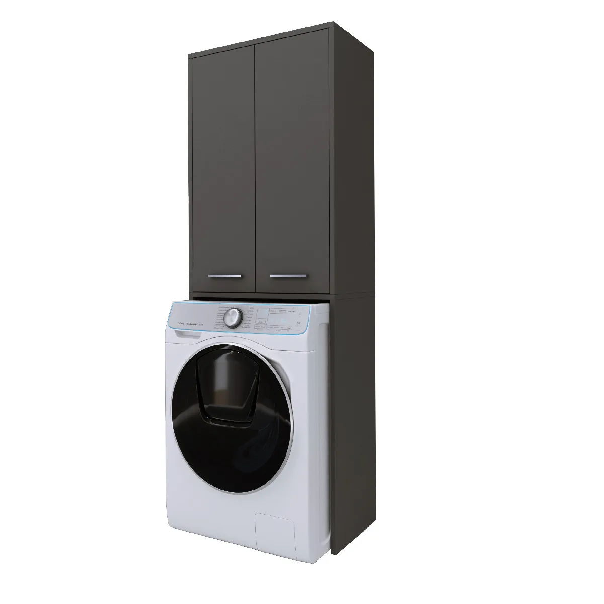 Armoire au-dessus du lave-linge, blanc mat, chêne sonoma, 31 x 64 x 180 cm