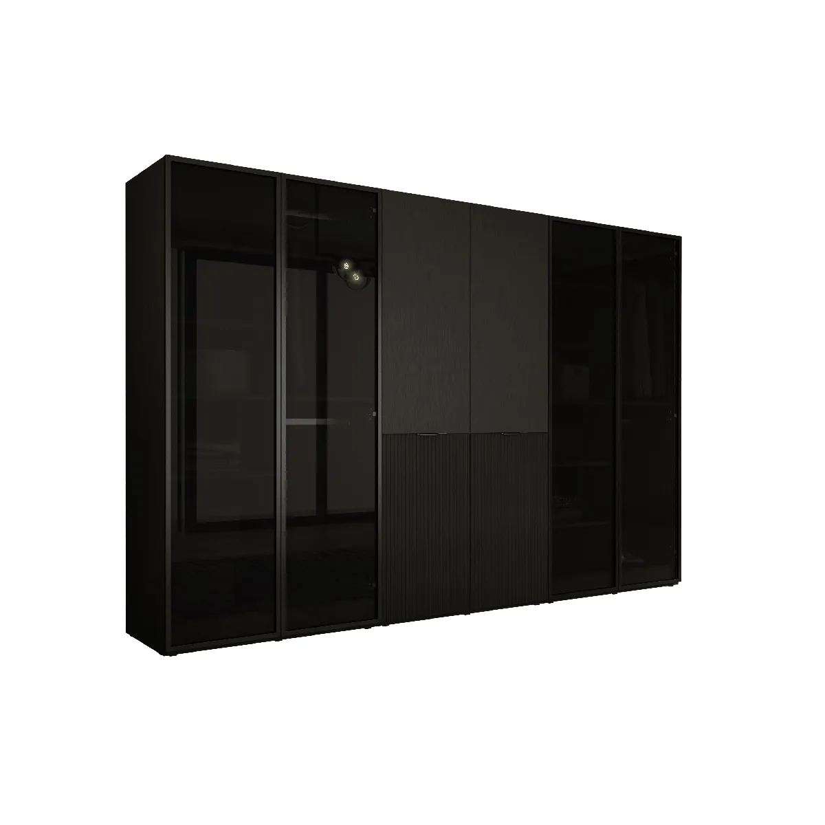 Armoire: Verre Antisol / Graphite Noir, 300 x 200 x 51 cm