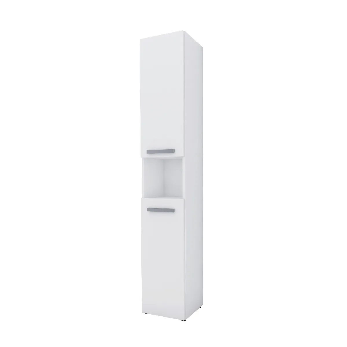 Meuble de salle de bain, blanc mat, blanc brillant, 30 x 174 x 30 cm