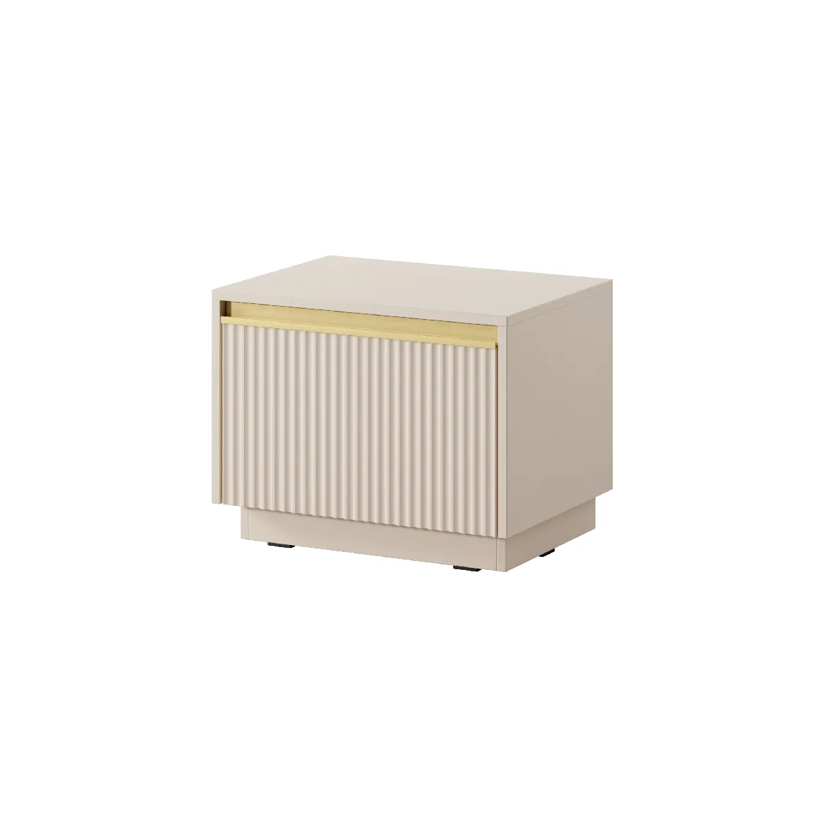 Table de chevet: 1 tiroir, beige sable, 53,6 cm x 42 cm x 39 cm