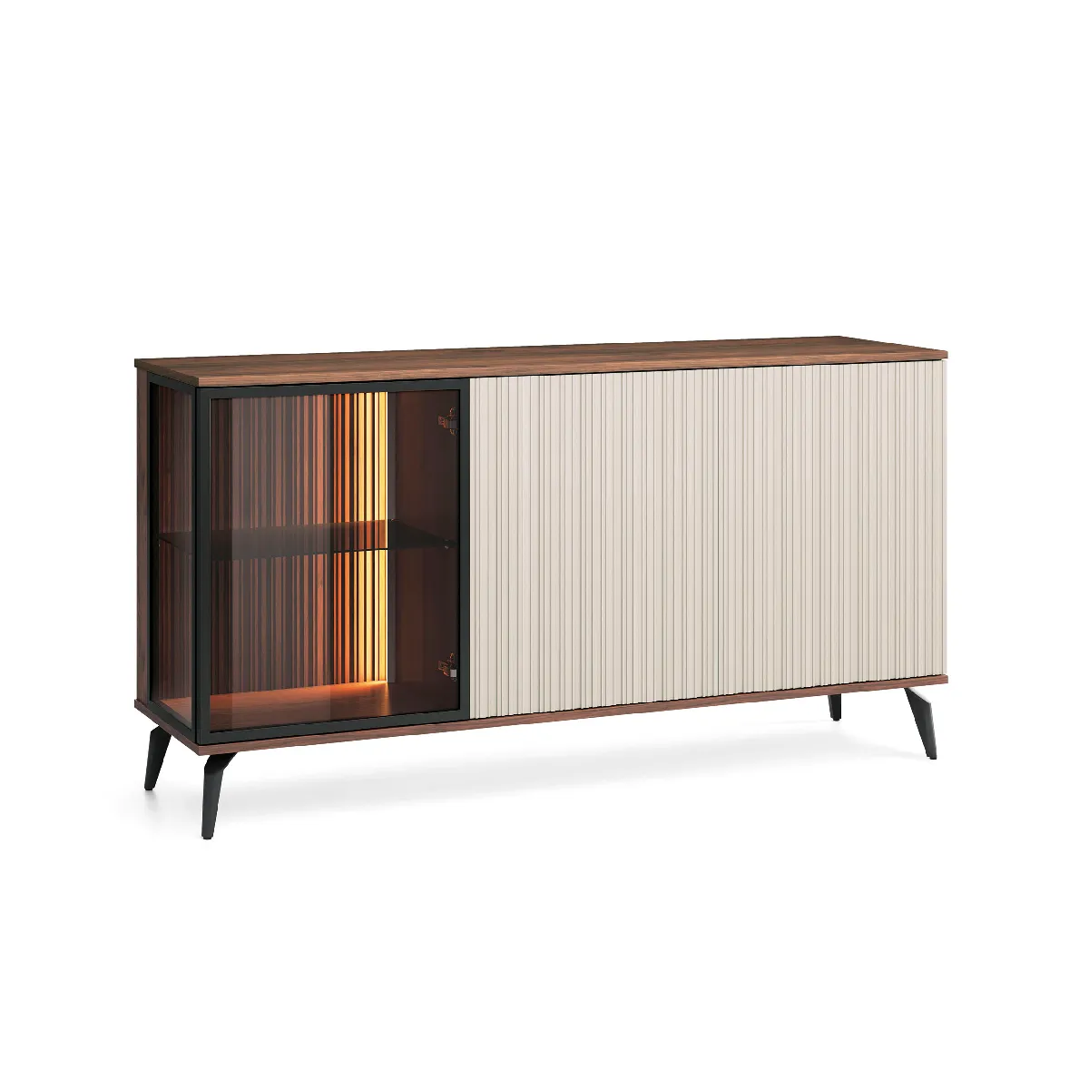 Buffet, Cachemire / Noyer Warmien, 154 x 80 x 39 cm