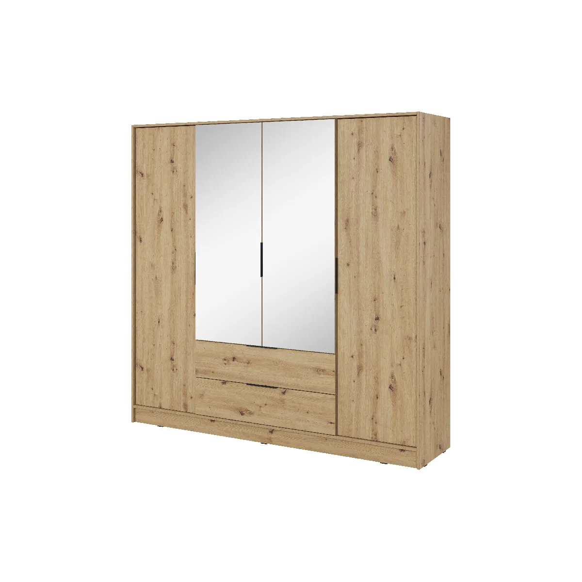 Armoire, chêne artisanal, 206 x 200 x 51 cm