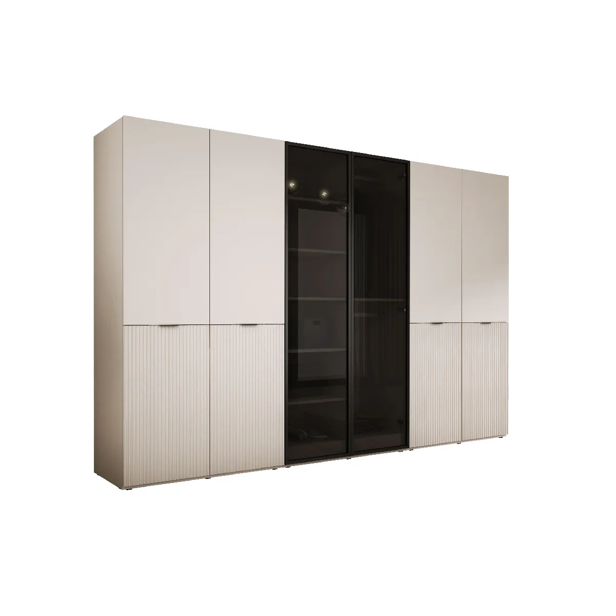 Armoire: Beige Sable / Verre Antisol, 300 x 200 x 51 cm