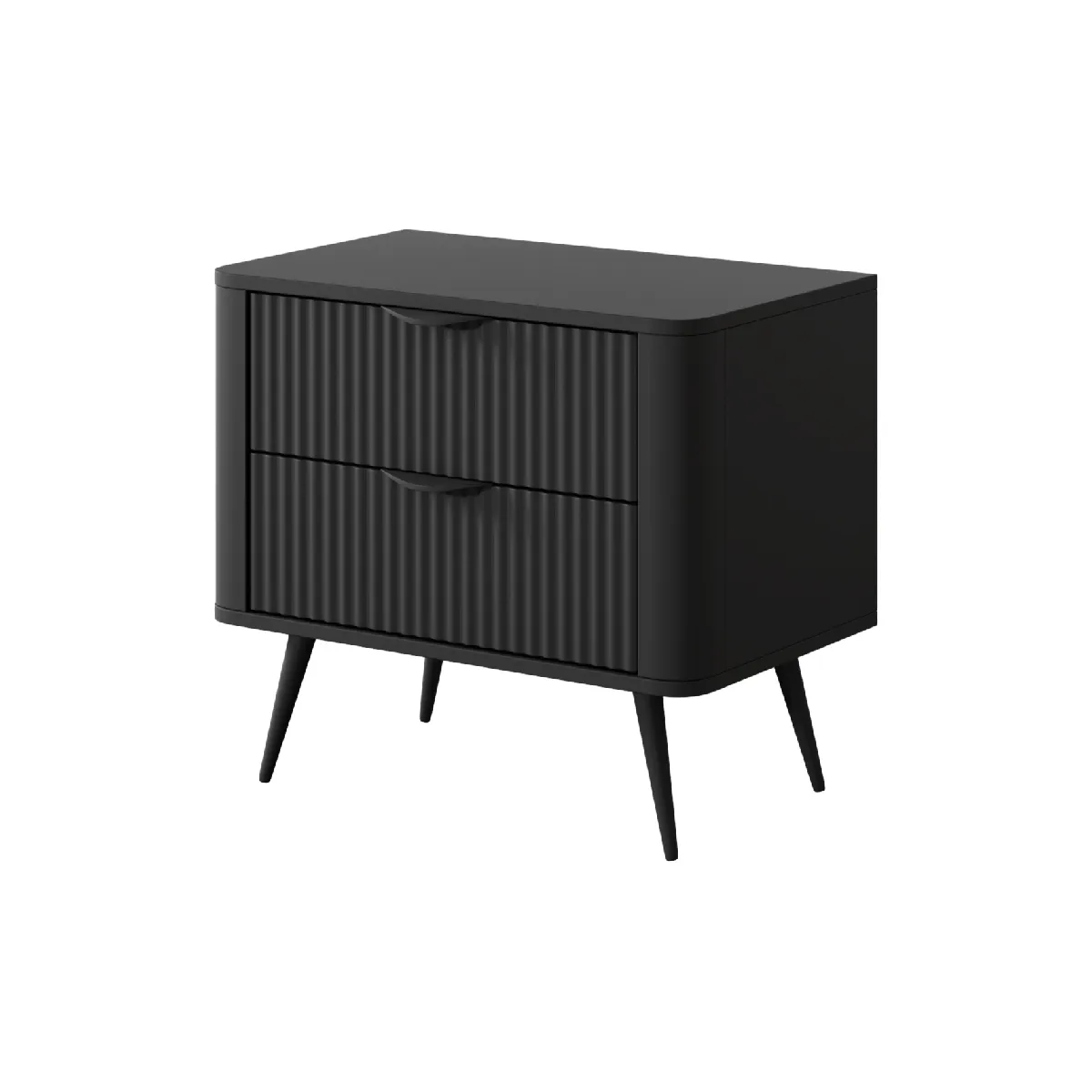 Table de chevet: Noir, 63,2 x 38 x 55,3 cm