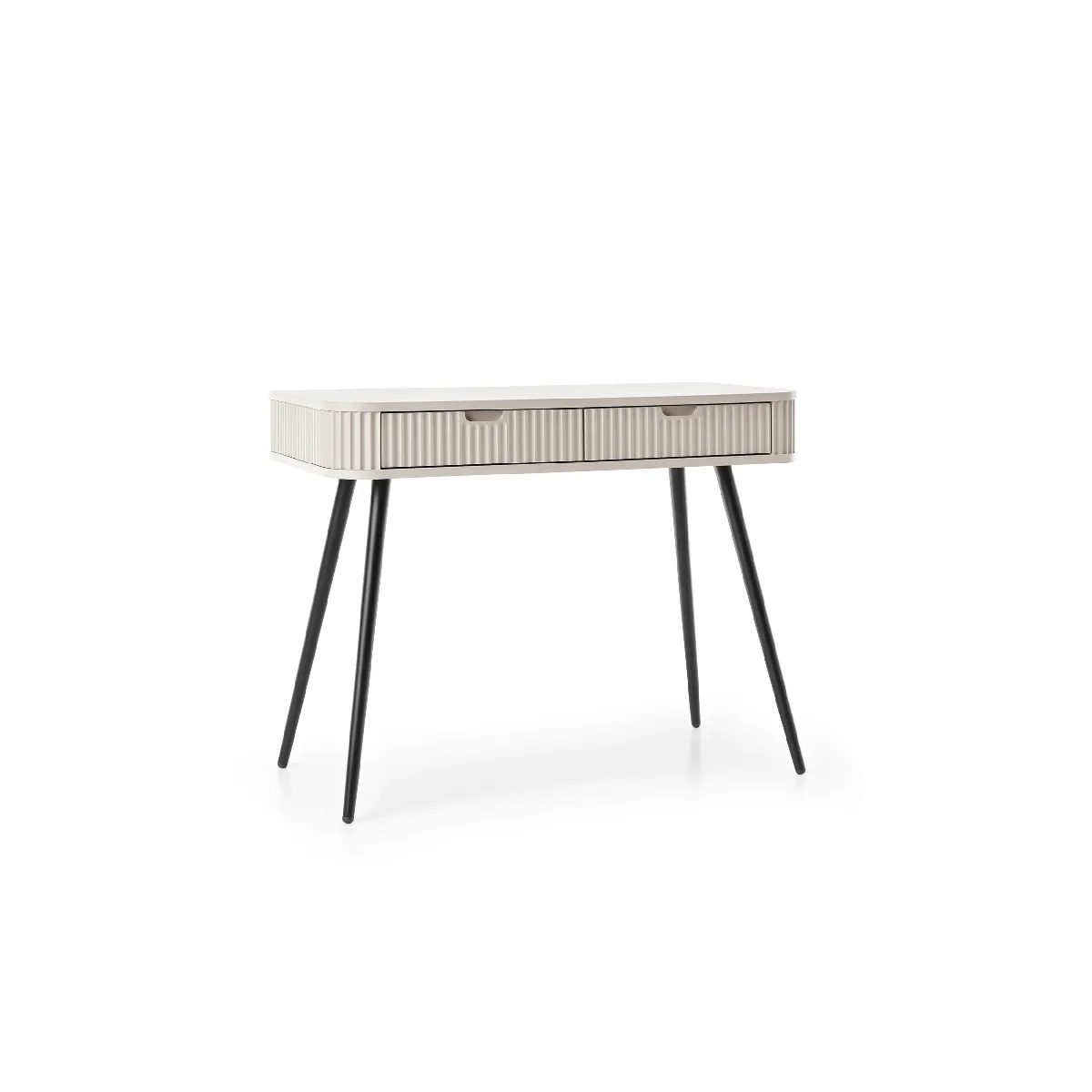 Coiffeuse: cachemire, pieds noir, 103 x 80 x 49 cm