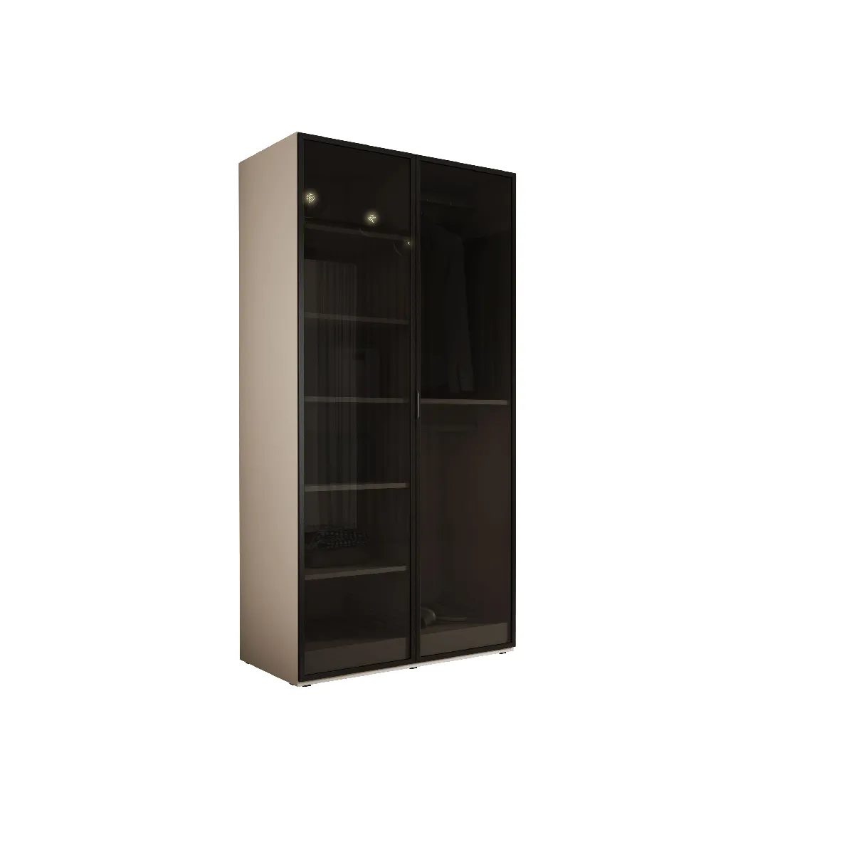 Armoire: Beige Sable / Verre Antisol, 100 x 200 x 51 cm