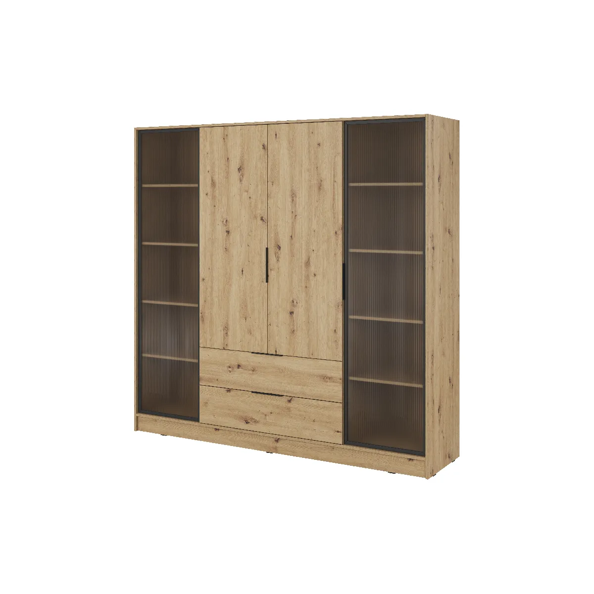 Armoire, chêne artisanal, 206 x 200 x 51 cm