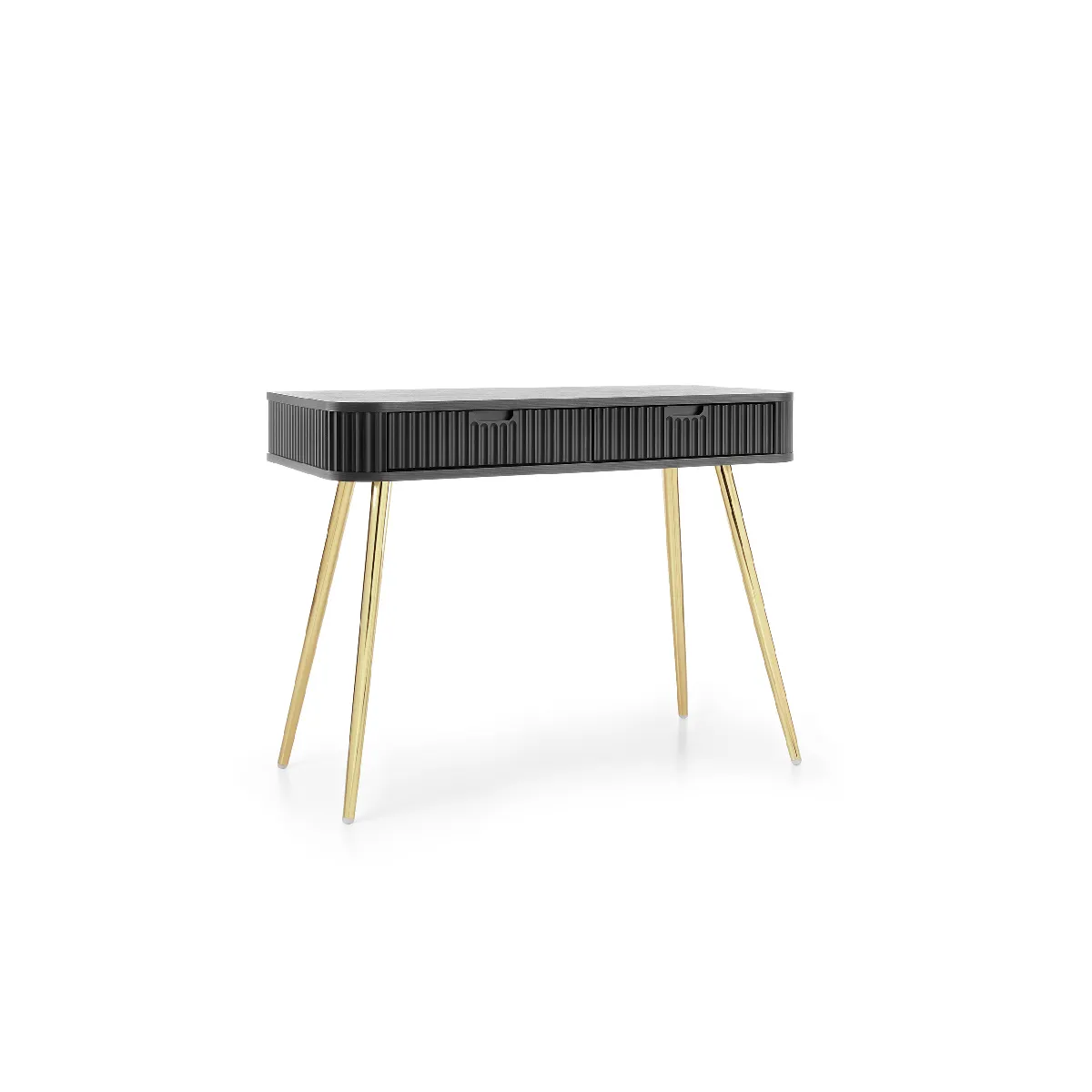 Coiffeuse: noir, pieds or, 103 x 80 x 49 cm