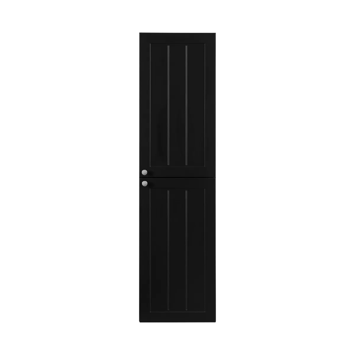 Colonne de salle de bain de style classique, noir, 35 x 136 x 27 cm, poignée argentée