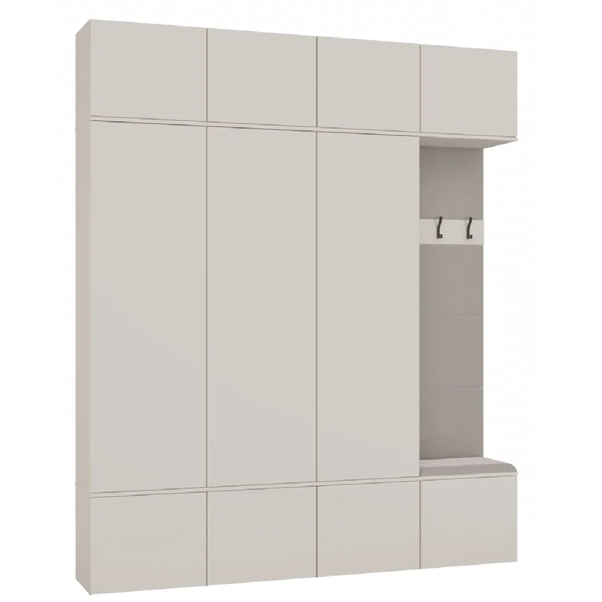 Armoire, cachemire / beige, 200 x 238 x 35 cm