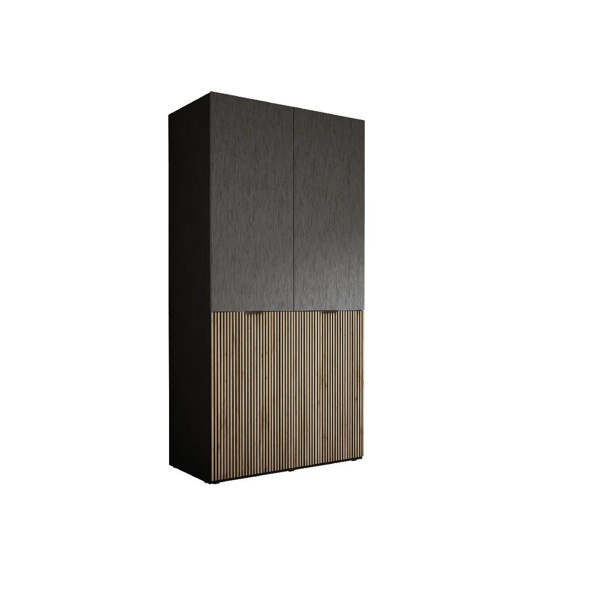 Armoire: Graphite Noir / Chêne Wotan, 100 x 200 x 51 cm