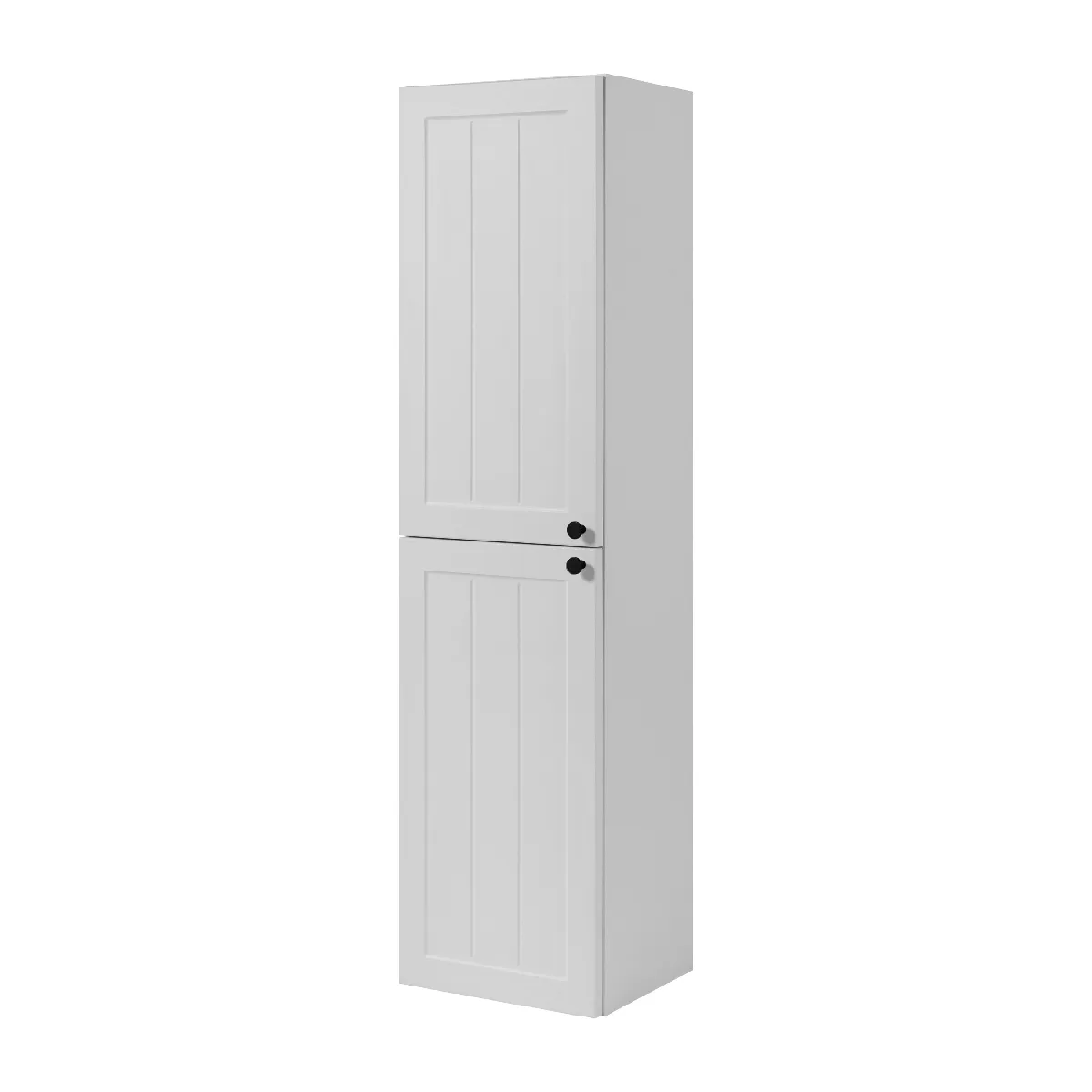 Colonne de salle de bain de style classique, blanc, 35 x 136 x 27 cm, poignée noire