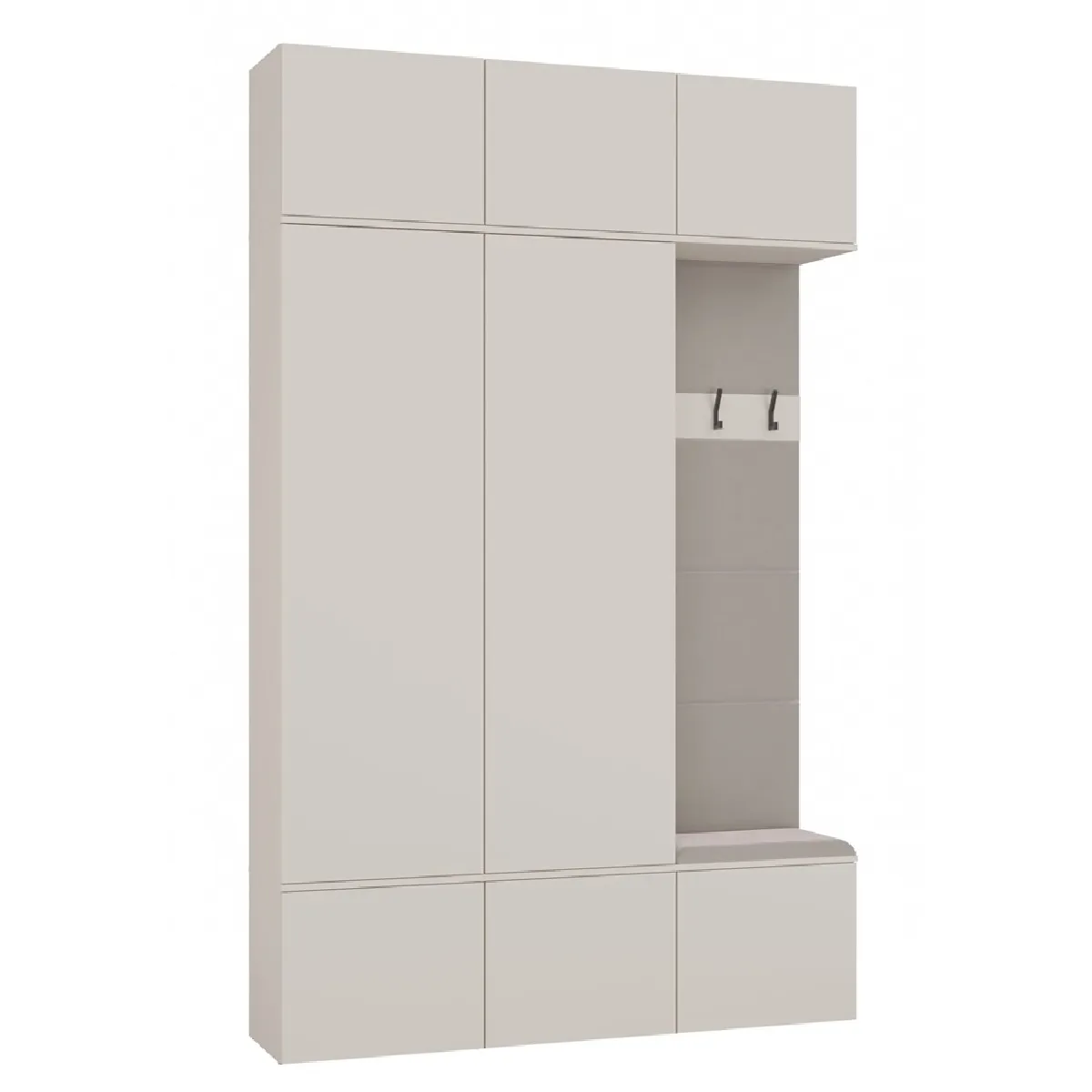 Armoire, cachemire / beige, 150 x 238 x 35 cm