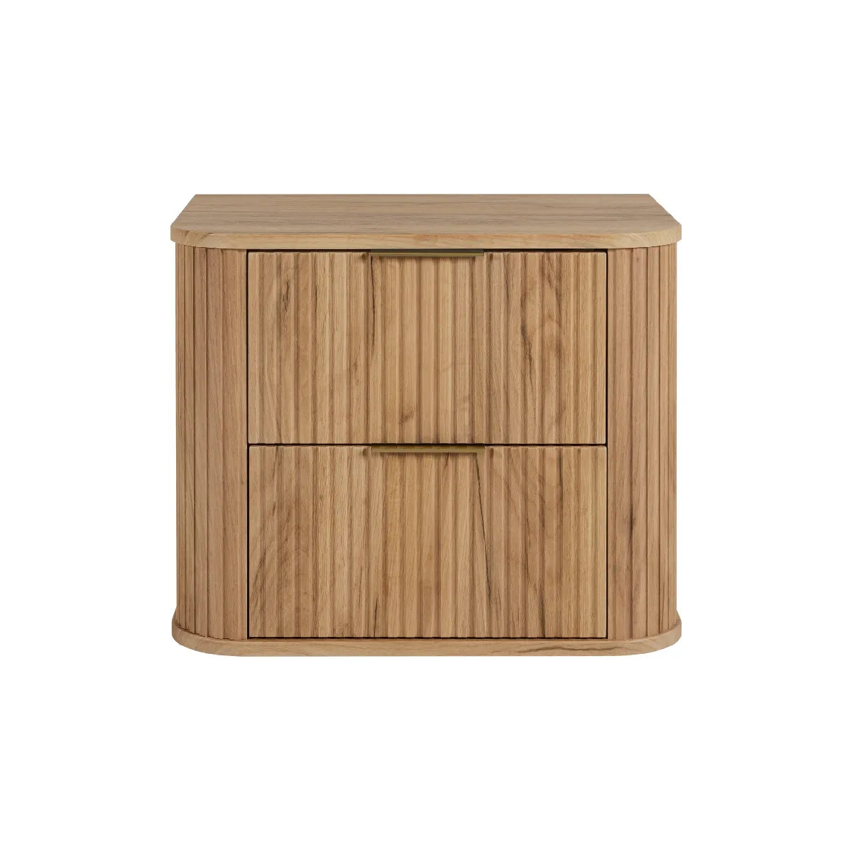 Meuble sous-vasque, Chêne Craft, poignée dorée, 41,5 x 60 x 51,7 cm