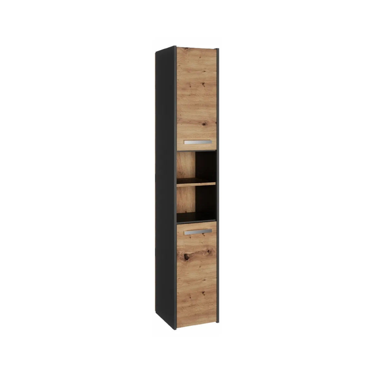 Armoire de salle de bain, antracite, chêne artisan, 170 x 30 x 30 cm