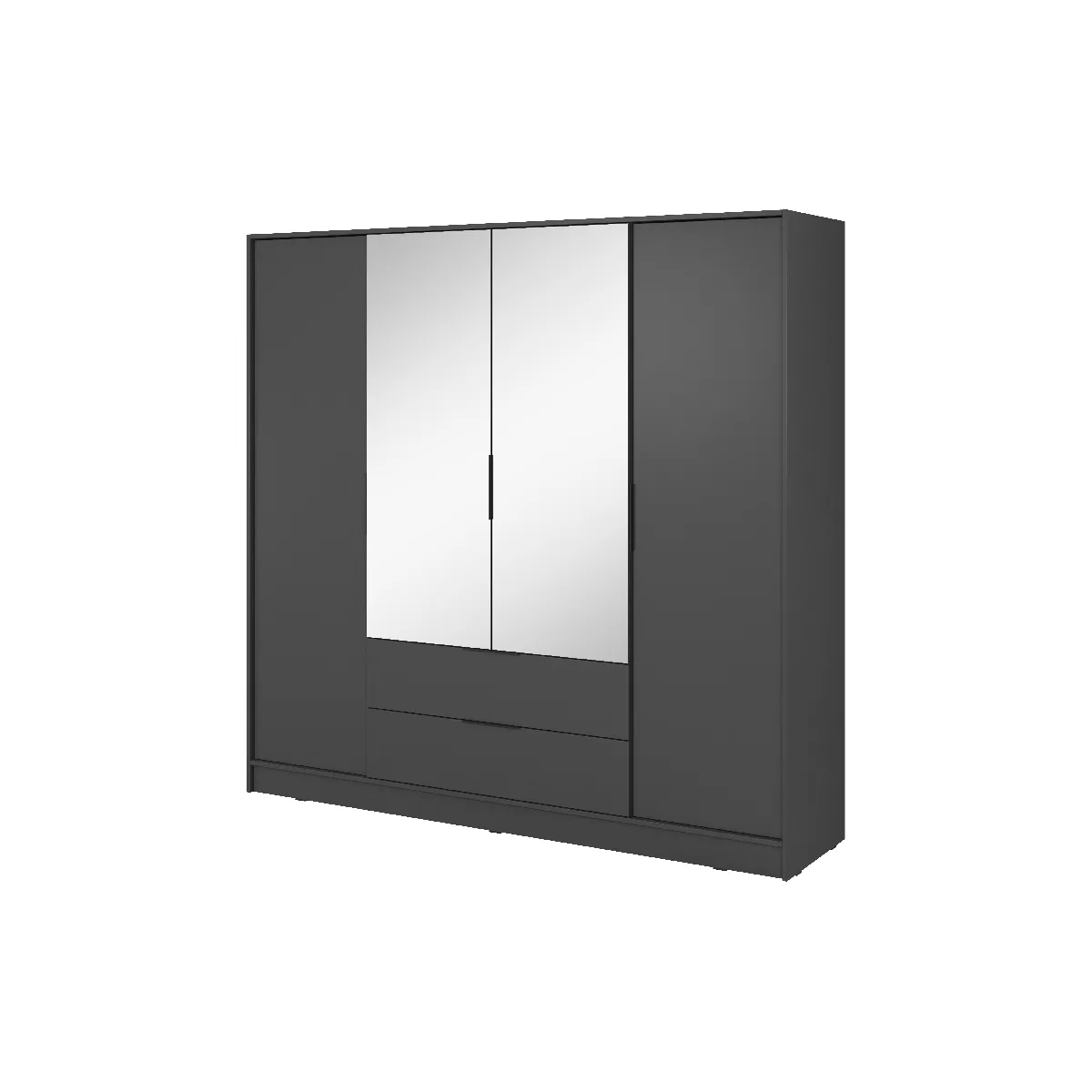 Armoire, graphite, 206 x 200 x 51 cm