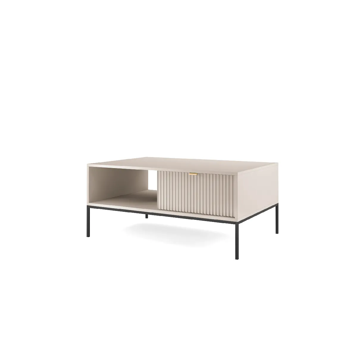 Commode: 2 Portes, Cachemire, doré, 104 x 125 x 39 cm, poignées dorées