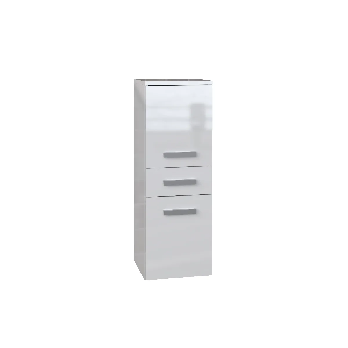 Meuble de salle de bain, blanc mat, blanc brillant, 85 x 30 x 30 cm