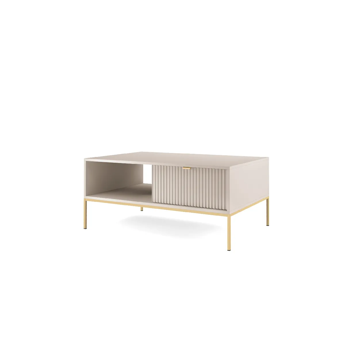 Commode: 2 Tiroirs, 2 Portes, Cachemire, Noir, 104 x 83 x 39 cm, poignées dorées
