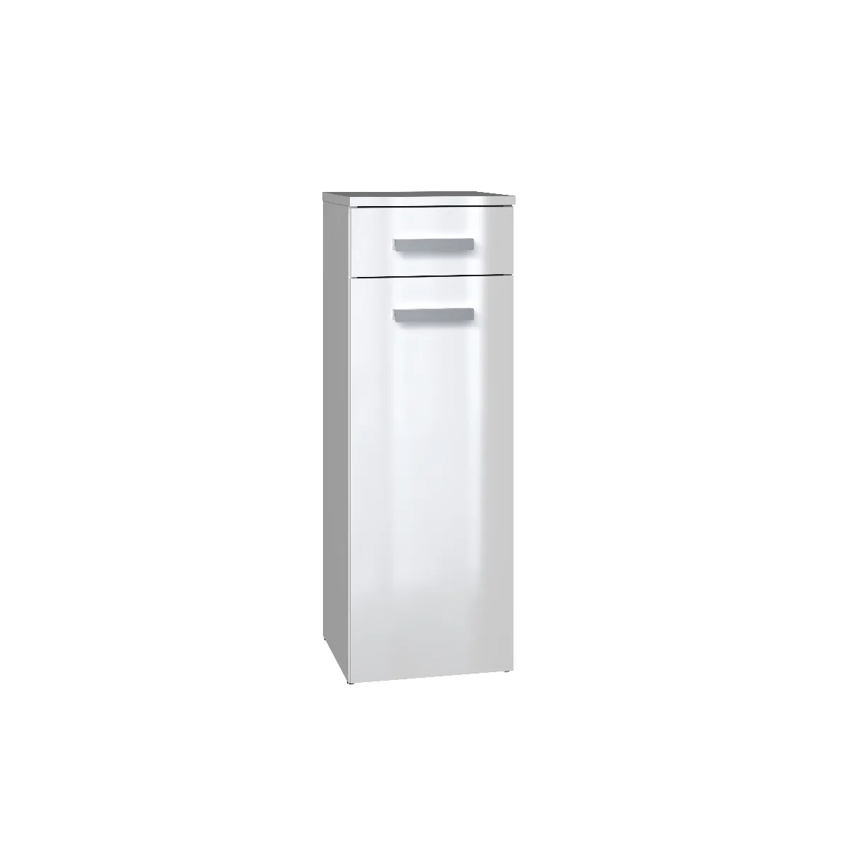 Meuble de salle de bain, blanc mat, blanc brillant, 85 x 30 x 30 cm