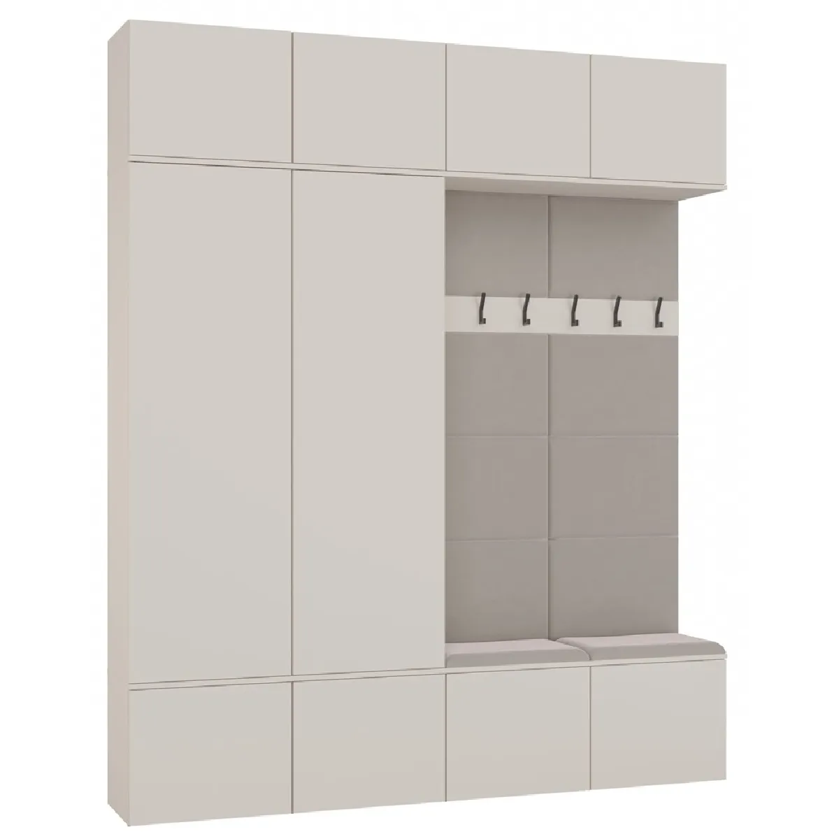 Armoire, cachemire / beige, 200 x 238 x 35 cm