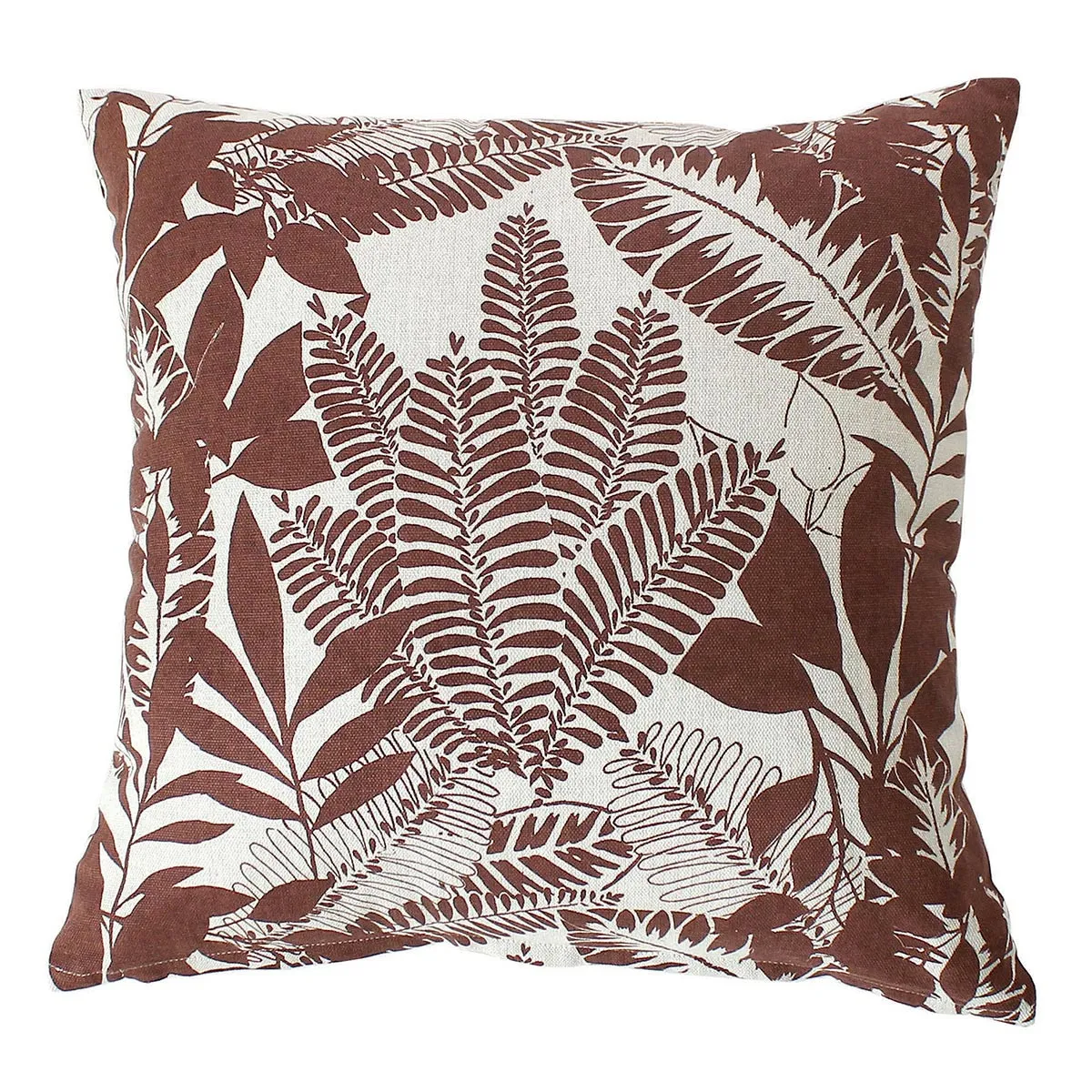 Coussin Déco Imprimé "kasane" 40x40cm Marron