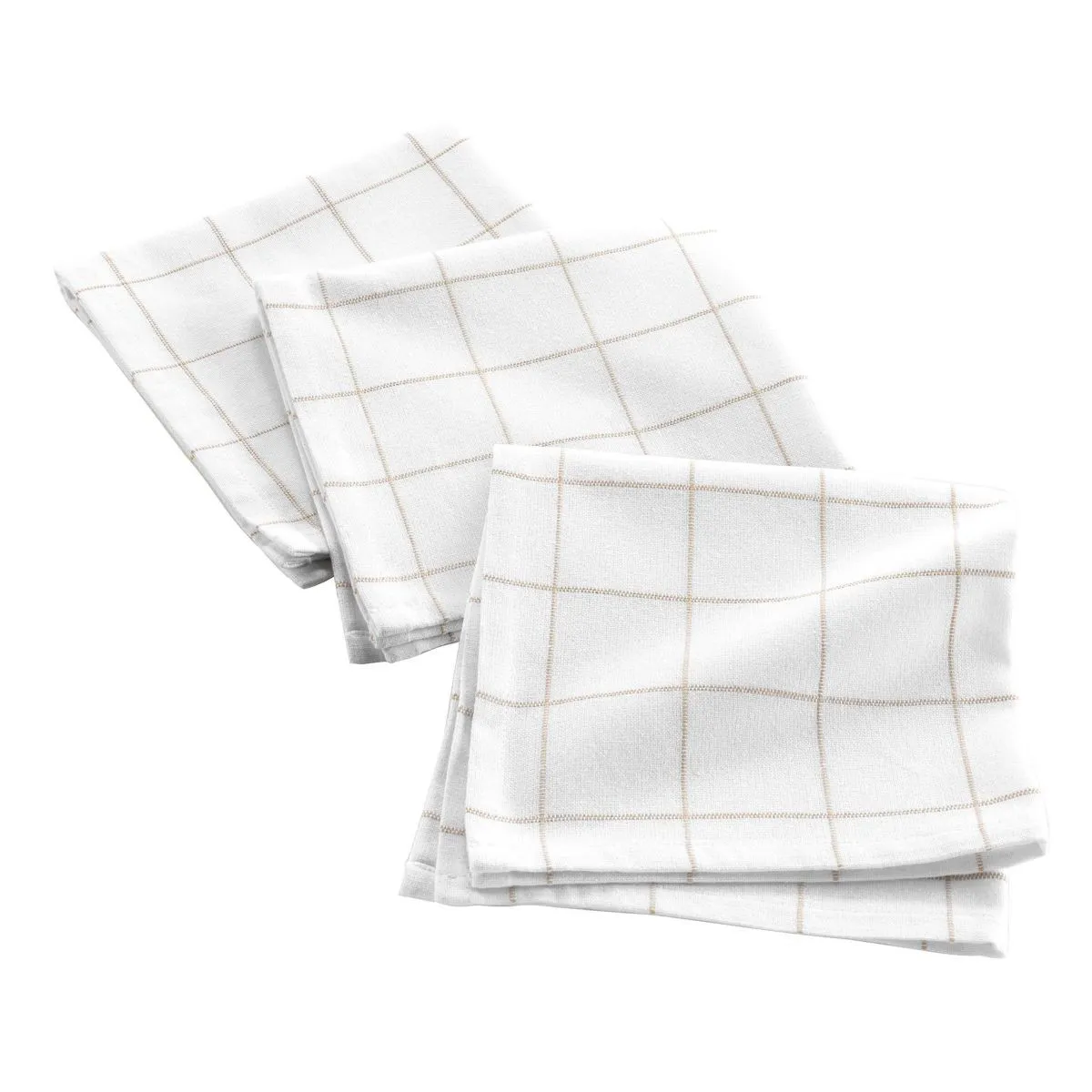 Lot De 3 Serviettes De Table "axel" 40x40cm Naturel