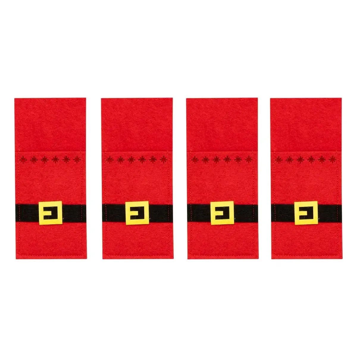 Lot De 4 Porte-couverts Père Noël Feutrine - Feeric Lights & Christmas