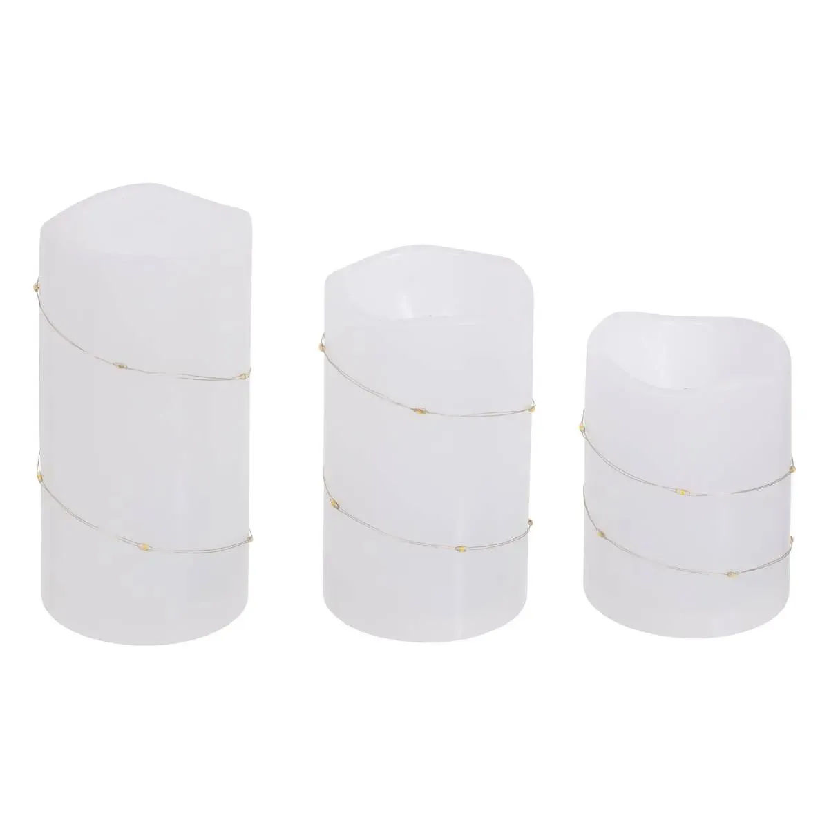 Lot De 3 Bougies Led Fil Cuivre Valoa - Feeric Lights & Christmas