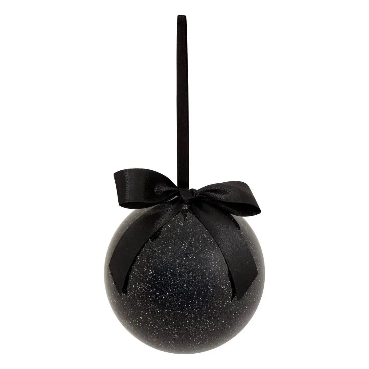 Boule De Noël En Papier Unie Noire D. 90 Mm - Feeric Lights & Christmas