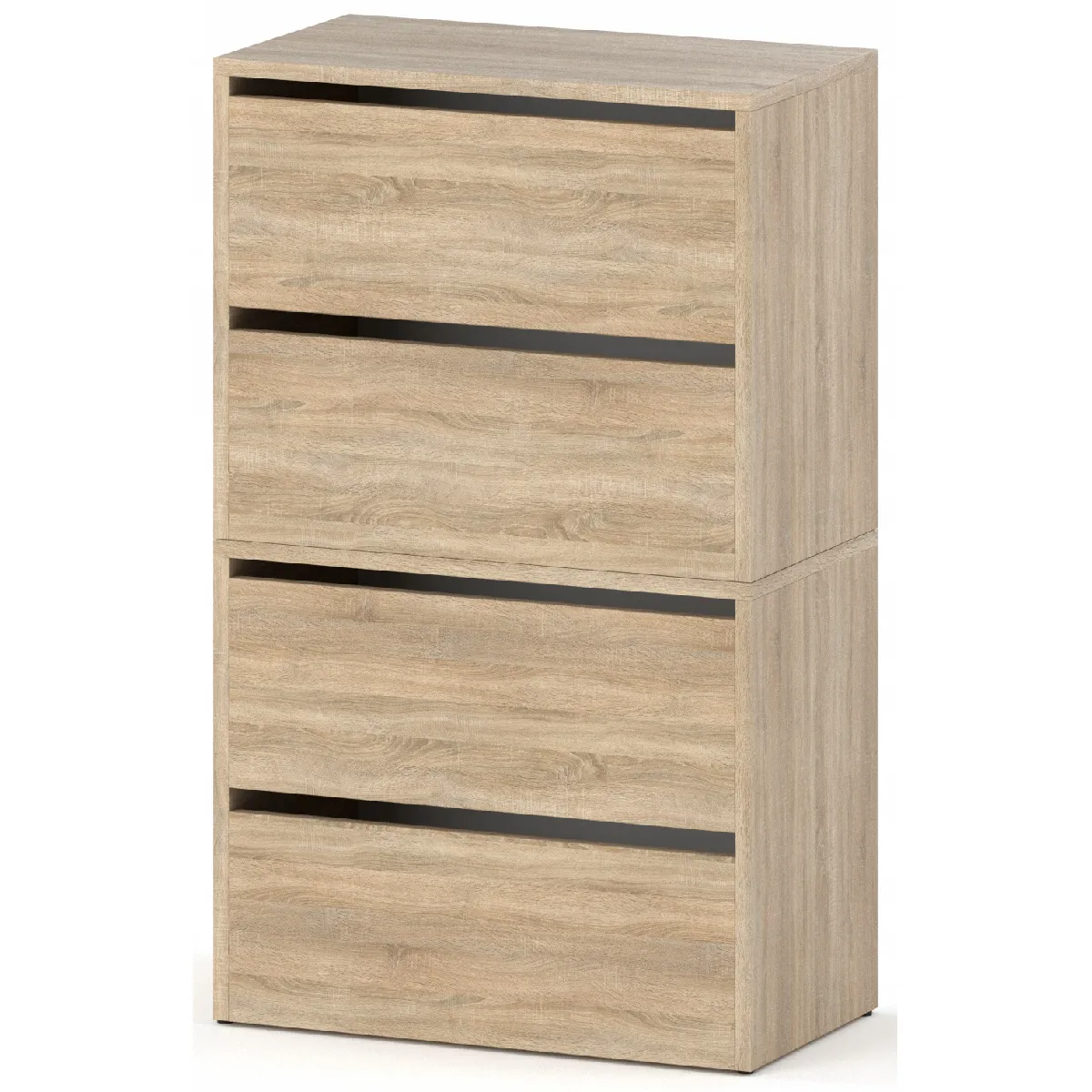 Meuble à Chaussures Chêne Sonoma 60x30x100cm - Étagère de Rangement Entrée Style Loft